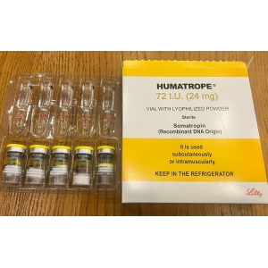 Humatrope 72 IU (24 mg) HGH Growth Hormone - 5 Flakon 